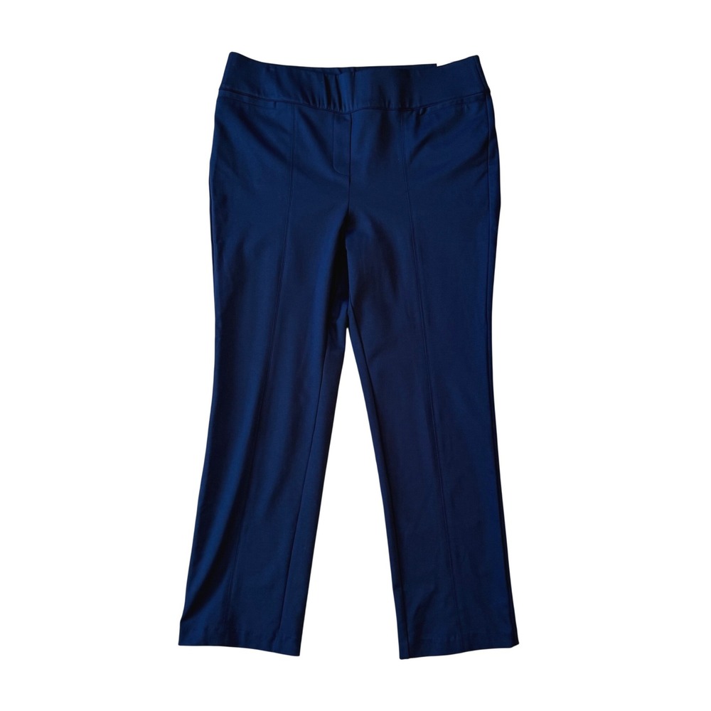 NWT Lane Bryant Ponte Straight Pants Size 20 Navy Mid Rise Stretch Work Trousers